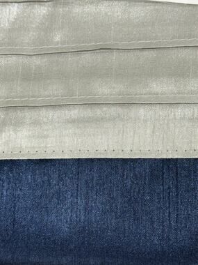 Madison Park Navy Blue & Gray Striped Shower Curtain 72x84